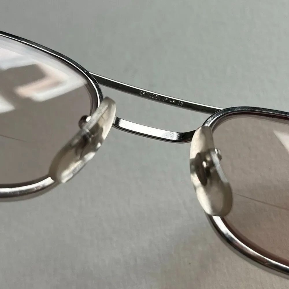VTG Z87 ADEN USA Safety Glasses Pink Tint Bifocal Slvr Metal Frame